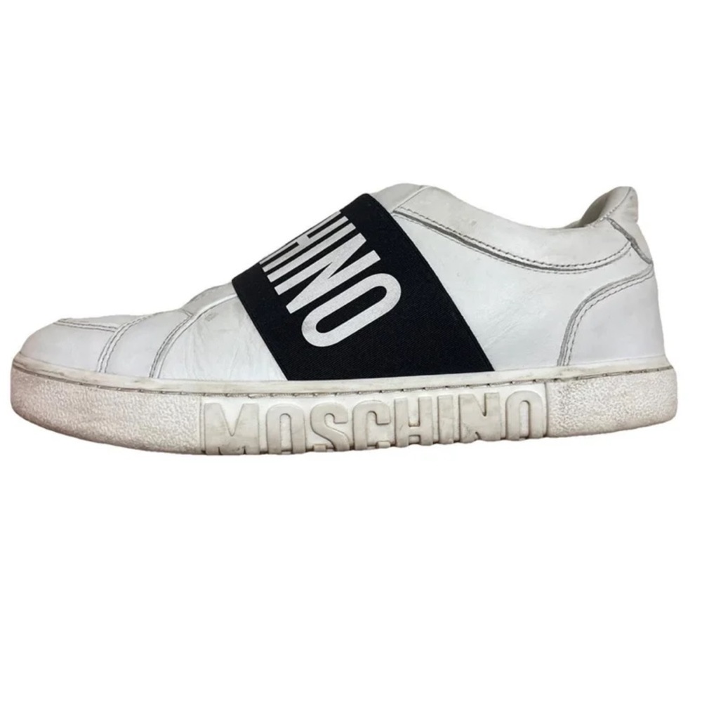 Moschino White and Black Kids Sneakers